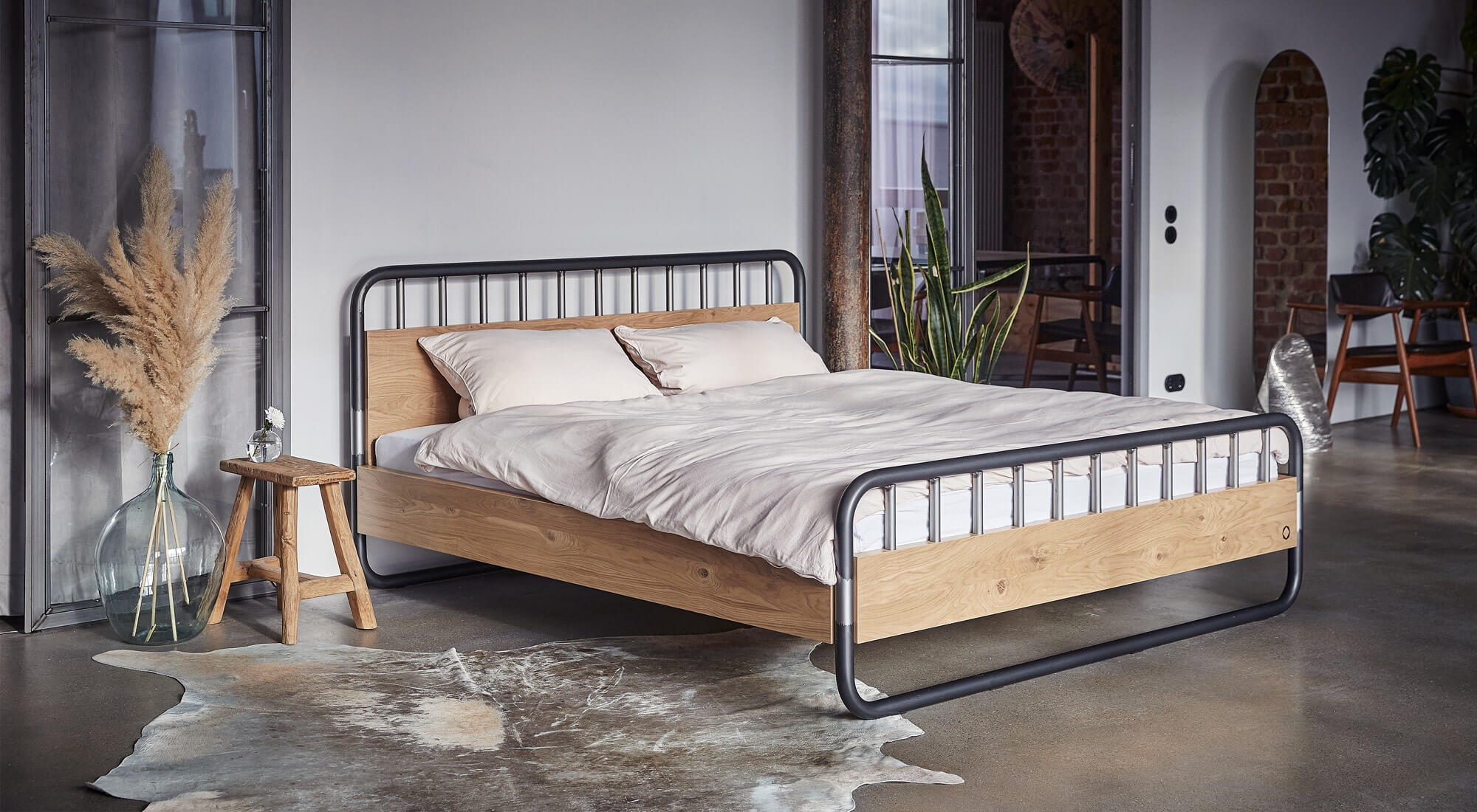 loftdesigns stahl bett felix monza